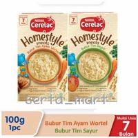 Gambar Nestle Cerelac Homestyle Meals 100gr - Bubur Tim Ayam Sayur Mpasi 7+ - Bubur AyamSayur dari sertamart undefined 1 Tokopedia