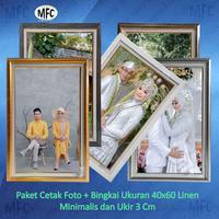 Gambar Paket Cetak Foto A2 40x60 cm+Bingkai 40x60 Linen minimalis & ukir 3 cm - Hitam dari Maysa Fotocopy undefined 1 Tokopedia