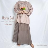 Gambar Nara Set Semi tunik + Rok plisket outfit muslin ootd hijab dari mahiahijab undefined 3 Tokopedia