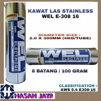 Gambar kawat las stainless WEL 2mm 8 batang per 100gram dari UDHASAN27 undefined 1 Tokopedia