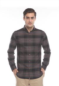 Gambar MOC Kemeja Lengan Panjang Pria Slim Fit FLINT-DARK GREY - XXL dari MOC Indonesia undefined 1 Tokopedia