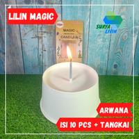 Gambar Lilin Ultah, Magic Relighting Candles, Lilin magic Arwana Isi 10 pcs dari Surya Livin Plastik undefined 4 Tokopedia