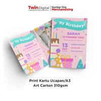Gambar Cetak Kartu Ucapan Undangan Art Carton 310gr A3 - 2 Sisi Bentuk, Lam Doff dari twindigital.id undefined 1 Tokopedia