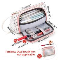 Gambar Tempat Pensil Tas Pensil Ukuran Besar Motif Garis Pencil Case dari SoalStore undefined 2 Tokopedia