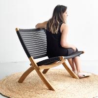 Gambar Kursi Santai Lipat Rotan Sintetis kayu jati KURSI MALAS LAZY CHAIR dari meroomindonesia undefined 2 Tokopedia