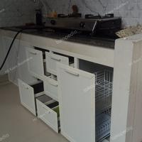 Gambar Kitchen Set Minimalis Modern Alumunium PVC Anti Rayap Custom dari MJ Kayu Sejahtera undefined 2 Tokopedia