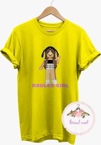 Gambar BAJU KAOS ROBLOX GIRL - BAJU CUSTOM - KAOS MURAH - 2/4/6/10 (Anak), Putih dari Thesavt mart undefined 2 Tokopedia