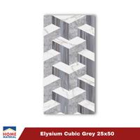 Gambar Keramik Dinding Glossy Motif Pola Elysium Cubic Grey 25x50 dari Home Material Official undefined 1 Tokopedia