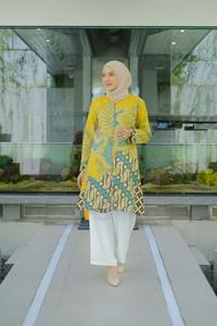 Gambar Baju Batik Couple Modern Lengan Panjang Katun Motif Seno Gede Kuning - Pria, XXL dari Batik Rhizqy Pekalongan undefined 3 Tokopedia