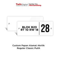 Gambar Nomor Rumah Akrilik Custom Papan Alamat Rum Print UV - Reguler Classic - Hitam | 30x12, Pen Holder dari twindigital.id undefined 2 Tokopedia