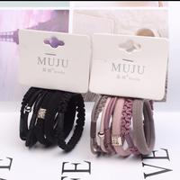 Gambar IK37 Ikat Rambut Korea Mix Patern SET ISI 6 PCS Import Premium - HITAM SEMUA dari Grosir Hemat Murah undefined 1 Tokopedia