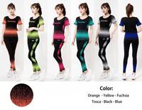 Gambar SETELAN BAJU SENAM WANITA,SETELAN BAJU OLAH RAGA WANITA - Orange dari VALLERIES undefined 1 Tokopedia