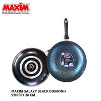 Gambar Maxim Teflon Fry Pan Stir Fry 28 cm Maspion Galaxy Wajan Black Diamond dari Home Electro undefined 2 Tokopedia