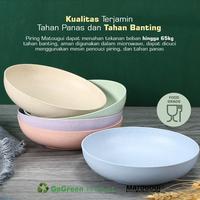 Gambar Piring Makan Mini Piring Snack Bahan Jerami Gandum PR004-1 - Biru dari T.B.E undefined 2 Tokopedia