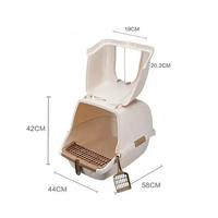 Gambar Cat Litter Box Extra Jumbo Easy Cleaning - Cofee dari dian aquatic undefined 2 Tokopedia