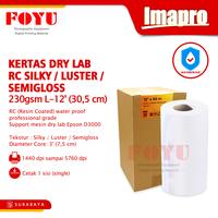 Gambar Kertas Cetak Foto Photo Paper Mesin Printer Dry Lab SureLab Epson D700 D830 D1030 Fujifilm DX100 DE100 Imapro Professional RC Silky Luster 230gsm L-12'x65m Camera dari Foyu Photo undefined 1 Tokopedia