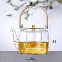 Gambar Pemanas Gelas Teko Kaca Set / Teapot With Warmer Set EB Home 20/1-2 - No.1 dari EB Home Decor & Living undefined 4 Tokopedia