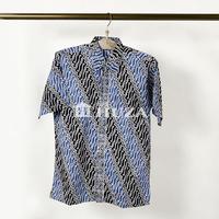 Gambar Kemeja Atasan Batik Pria Lengan Pendek Katun Gavin 2 Batik Huza - 5, L dari Batik Huza undefined 5 Tokopedia