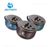 Gambar Mangkok Stainless Gagang Mangkok Kuah Tutup Cangkir Mangkok - Biru dari SUNXIN undefined 1 Tokopedia