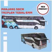 Gambar Miniatur Bus Double Decker Terbaru PO. SAFARI DHARMA RAYA Panjang 50cm dari Kreatif Family undefined 1 Tokopedia