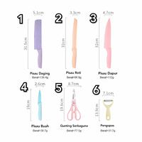 Gambar pisau stainless anti lengket satuan FREE custom nama kitchen tools - 7 TALENAN dari CnR Shop undefined 3 Tokopedia
