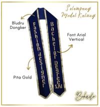 Gambar Selempang Wisuda Bordir Model Kalung - Bludru 2 lapis Pita dari Bokado Bogor undefined 1 Tokopedia
