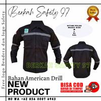 Gambar Baju kerja safety K3 werpack baju proyek Murah - Hitam, L dari Berkah Safety 97 undefined 1 Tokopedia