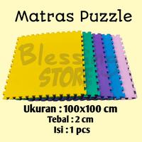 Gambar Matras puzzle 100x100 tebal 2 cm alas matras lantai spon - 100x100 tbl 1cm, Hitam dari BLESSING STORE IDN undefined 1 Tokopedia