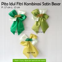 Gambar Pita Idul Fitri Kombinasi Satin Besar - Hijau Tua dari Wedding Souvenir Jakarta undefined 2 Tokopedia