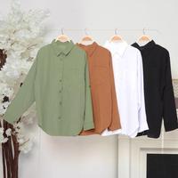 Gambar KEMEJA WANITA POLOS LENGAN PANJANG CASUAL PUTIH Grosir Sandaang - WANITA ARMY dari YUMNA SNACKofficial undefined 1 Tokopedia
