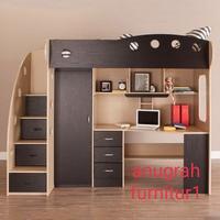 Gambar tempat tidur anak tingkat bawah lemari dan meja belajar sayang anak - Putih dari anugrah furnitur1 undefined 2 Tokopedia