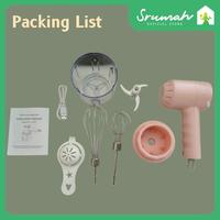 Gambar Mixer + Blender Wireless 3 in 1 Pengocok Telur Elektrik H-D03 - Pink dari SrumahID undefined 5 Tokopedia