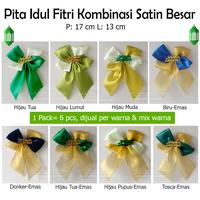 Gambar Pita Idul Fitri Kombinasi Satin Besar - Hijau Tua dari Wedding Souvenir Jakarta undefined 1 Tokopedia