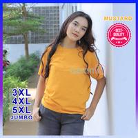Gambar AZRAMI - Kaos Polos Wanita Lengan Pendek Jumbo Murah Warna Mustard - XXL dari AZRAMI undefined 1 Tokopedia