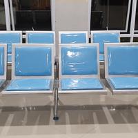 Gambar Kursi Tunggu Stainless Steel 4 seater Dengan Busa dan kulit Oscar dari Suwanda Furniture undefined 4 Tokopedia
