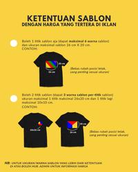 Gambar Kaos sablon custom Min. 12 | Cotton Combed 30s | Sablon Manual - S, cotton cmbd 20s dari SUMATERA KONVEKSI undefined 3 Tokopedia