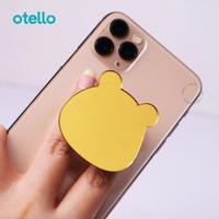 Gambar Griptok Bear Mirror Acrylic 3D Pure Pop Phone Grip Socket Stand HP - Mirror Gold dari Otello Studio undefined 2 Tokopedia