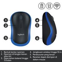 Gambar MOUSE LOGITECH WIRELESS M185 BLUE / RED / SWIFT GREY - BLUE dari mdpsuperstore undefined 5 Tokopedia