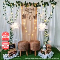 Gambar Dekorasi Lamaran Tunangan Backdrop Nikahan PhotoBooth Paket Mulia RR - Gold dari Mulia Dekorasi undefined 3 Tokopedia