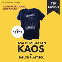 Gambar Kaos sablon custom Min. 12 | Cotton Combed 30s | Sablon Manual - S, cotton cmbd 20s dari SUMATERA KONVEKSI undefined 1 Tokopedia