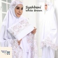 Gambar Mukena Syahbani Katun Mikro Siti Khadijah Mukena Dewasa COD - Putih Cokelat dari Djakarta Official Store undefined 2 Tokopedia