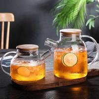 Gambar Teko Pitcher Teh Kaca Tahan Panas Teapot Maker Glass - 1000ml dari gemilang.store undefined 5 Tokopedia