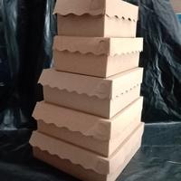 Gambar DOS kue dan kotak nasi coklat R3, R5, R6, R8, R10 - Cokelat, R10 dari N&M Packaging undefined 3 Tokopedia