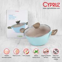 Gambar Cypruz PI-0837 Panci Color Marble Casserole + Tutup 24cm dari Home Electro undefined 2 Tokopedia