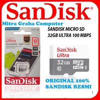 Gambar Micro SD Sandisk Ultra 32GB Speed 100/ Micro Sd sandisk 32GB dari Mitra Graha Computer undefined 1 Tokopedia