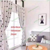 Gambar gorden minimalis gordyn motif daun gorden blackout gorden jendela - motif bunga, tinggi 250 cm dari gorden idaman jaya undefined 4 Tokopedia