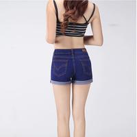 Gambar High Waist Celana Pendek Wanita Korea Hot Pants Jeans - 32, navy dari GrosirAjaYuk undefined 5 Tokopedia