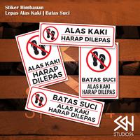 Gambar Stiker Peringatan | Sticker Petunjuk | LEPAS ALAS KAKI BATAS SUCI | Vi - AK03 - 14x20 dari Studio 94 undefined 1 Tokopedia