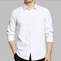 Gambar Kemeja Putih Pria Lengan panjang size S M L XL - Putih, XL dari toko jeans isya undefined 3 Tokopedia