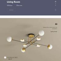 Gambar Lampu Gantung Modern Nordic Gold - 8 Bohlam dari myLapakLuxHomeDecor undefined 4 Tokopedia